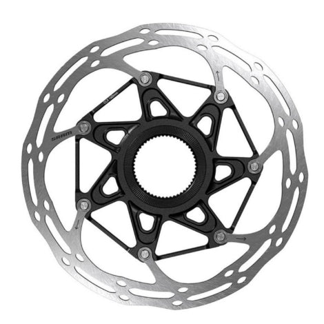 Rotors - SRAM Rotor Centerline 2 Piece CenterLock Black Rounded SRAM Rotor Centerline 2 Piece (Pair)